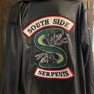 Riverdale South Side Serpents Faux Leather Black Jacket Women (Used)